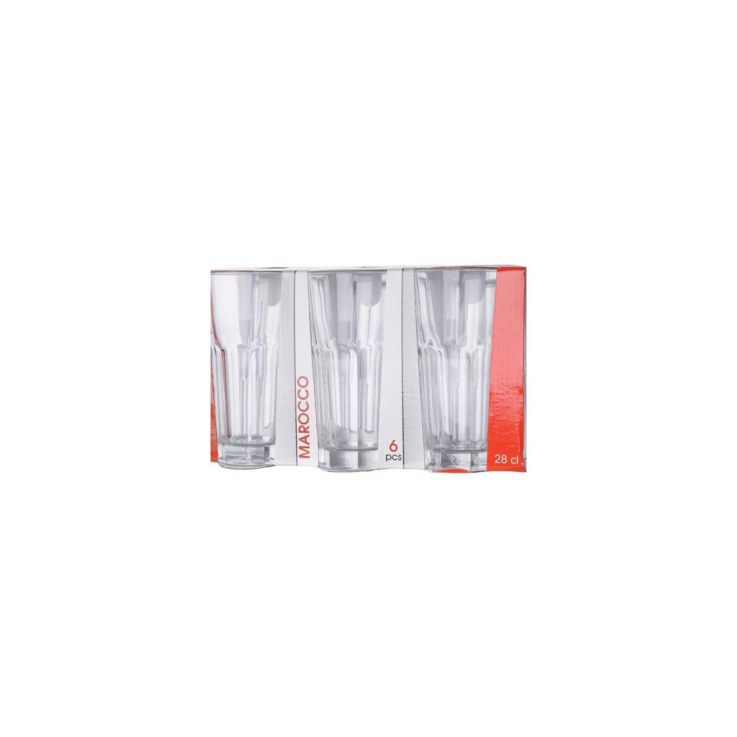 Hgi drinkglas marocco 28cl set a 6 stuks