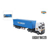 2-play vrachtwagen met oplegger frictie licht en geluid 38cm