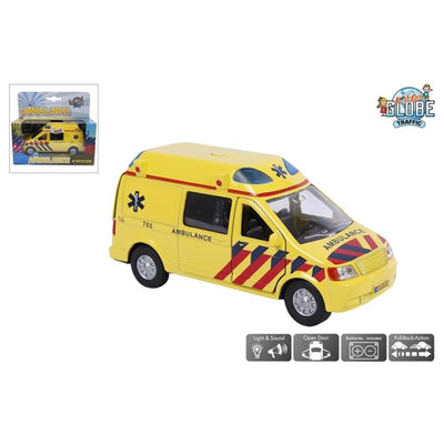 Kids globe ambulance nl die cast pb met licht en geluid 13cm<br>