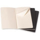 Moleskine notitieboek geruit zwart 3 stuks