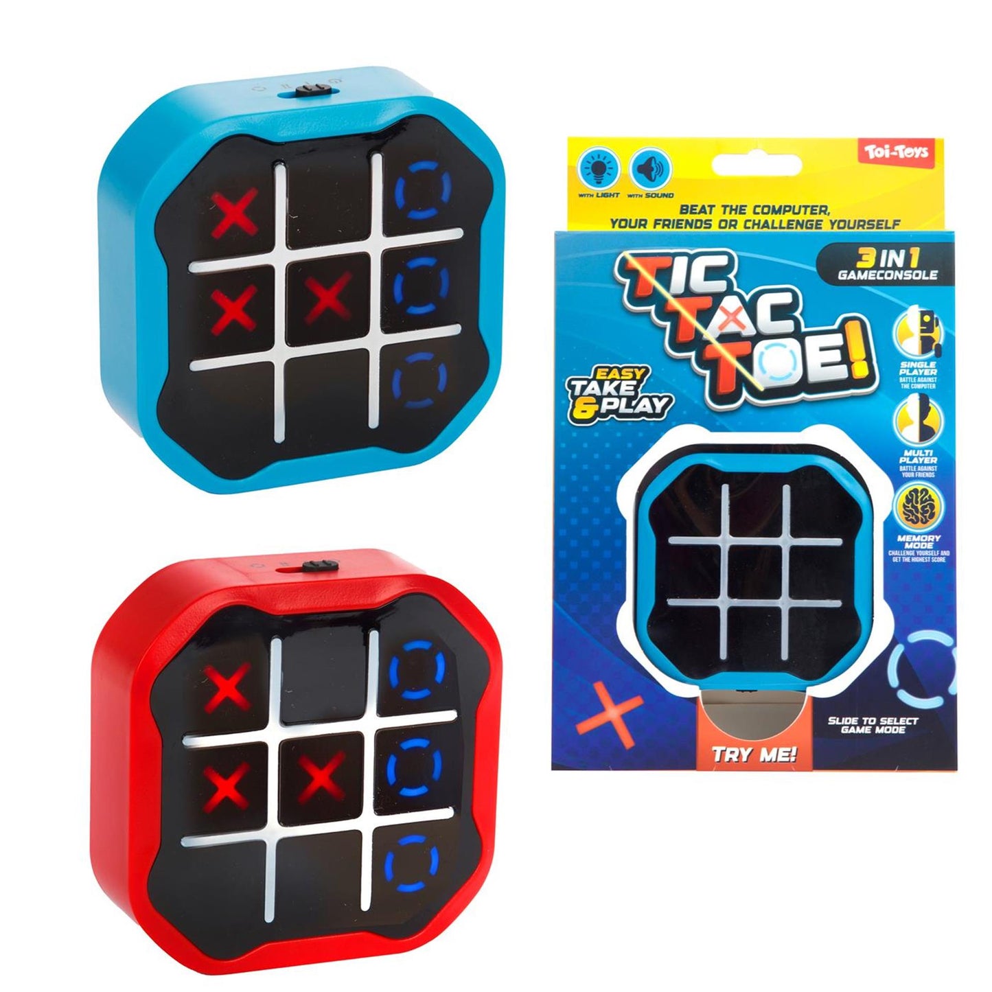 Toi-toys fun elektronisch spel tic tac toe +l-g 2 assorti