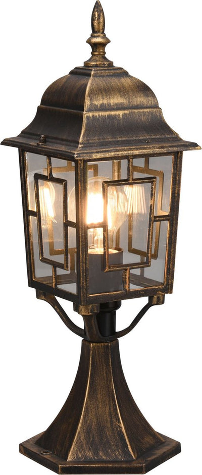 Trio volturno - paalverlichting - antieke roest - excl. 1x e27 4 w - zwenkbaar - indirecte verlichting - niet dimbaar - buitenverlichting - ip44
