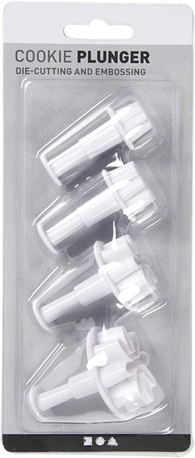 Creativ company uitsteekvormen met stempel ster, 3st.