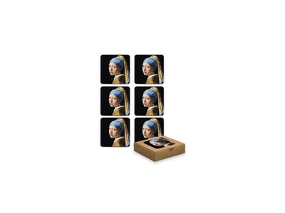 Onderzetters meisje met de parel 6 stuks