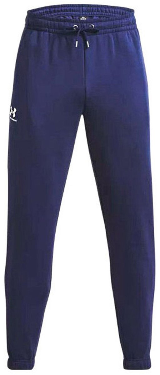 Under armour ua icon fleece jogger-blu heren sportbroek - midnight navy - wit