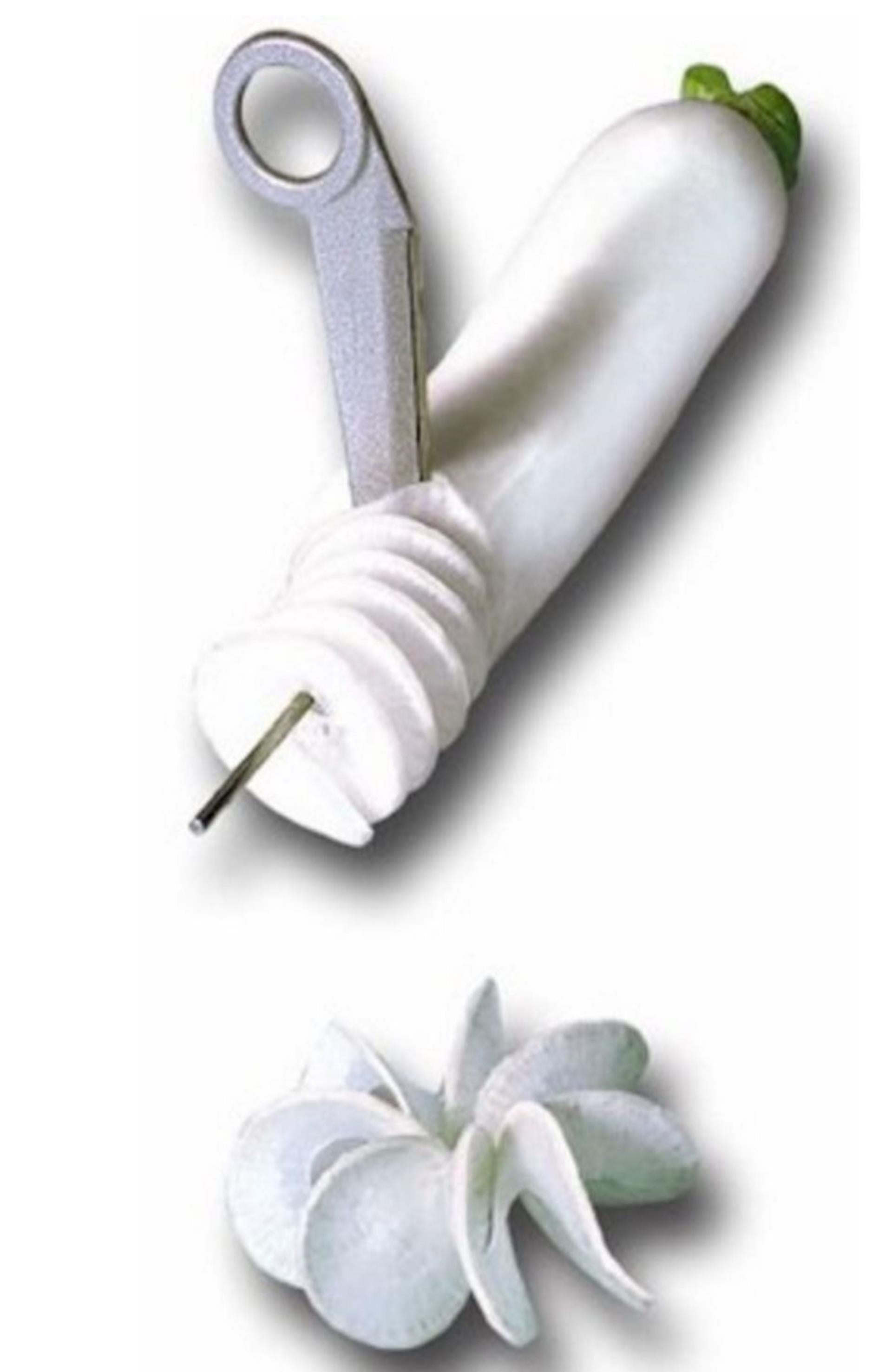 Westmark spiraalsnijder met lange centreerstaaf, lengte: 24 cm, roestvrijstalen mes aluminium, zilver grijs, 51302260