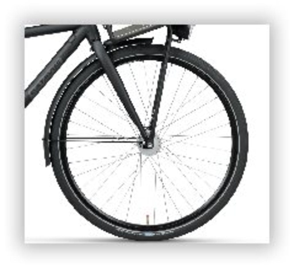 Batavus voorwiel 28 zwarte 36g. velg met naafdynamo (2,4w