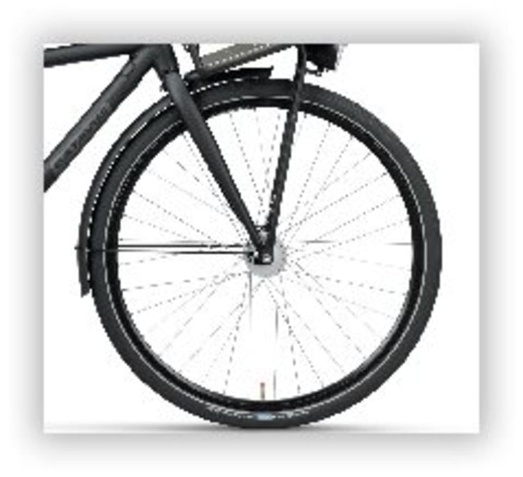 Batavus voorwiel 28 zwarte 36g. velg met naafdynamo (2,4w