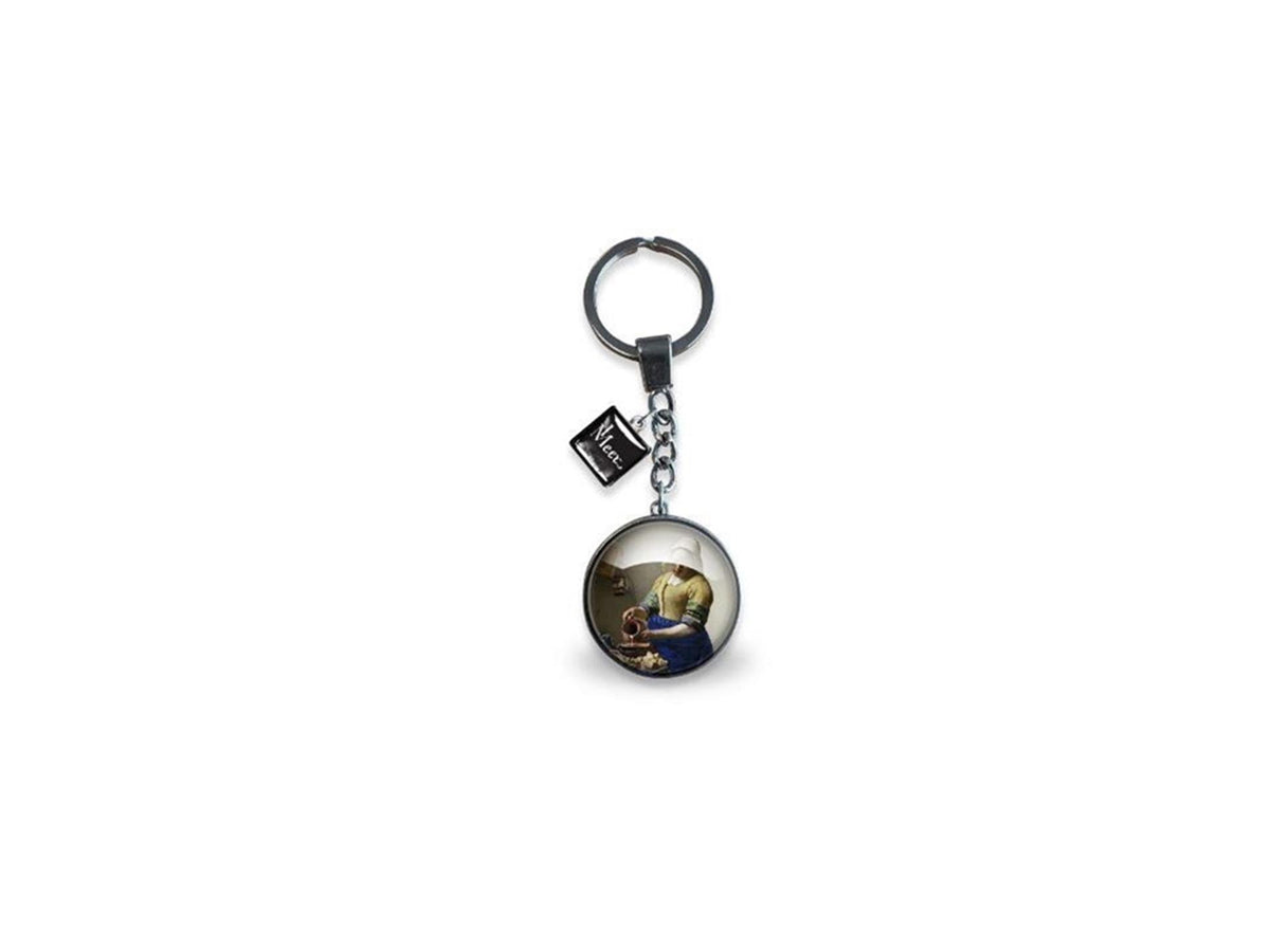 Sleutelhanger glas vermeer het melkmeisje ø3cm