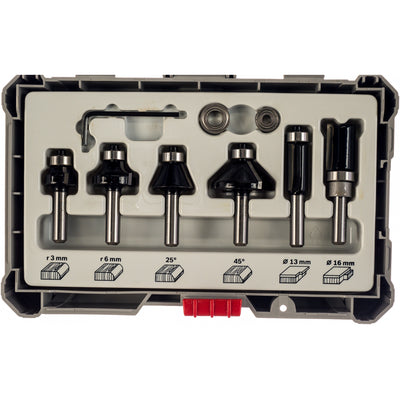 Bosch accessoires 8-delige gemengde freesset - schachtdiameter 8 mm - 2607017469