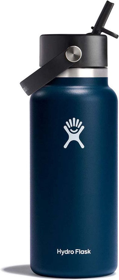 Hydro flask wide mouth flex straw cap drinkfles (946 ml) - indigo