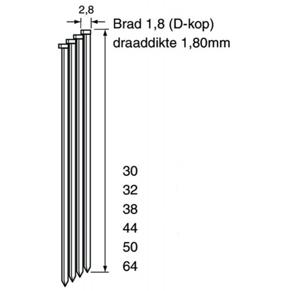 Dutack da-brads | 1,8x45mm | rvs | 5150010 5150010