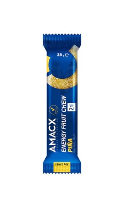 Amacx energy bar energy fruit chew 12x38gr piña