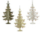 Decoris kersthanger boom met decoratie kunststof bruin goud wit dia8x13cm