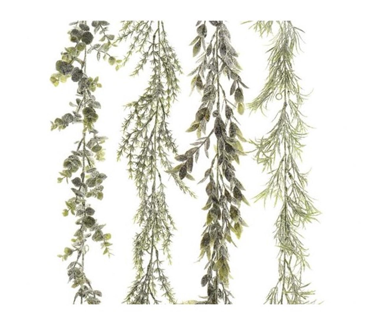 Decoris guirlande sneeuwfinish 180cm assorti