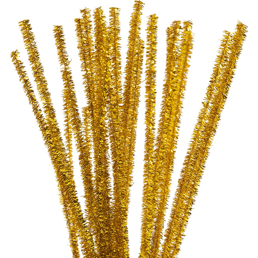 Chenille Goud 30cm, 50st.