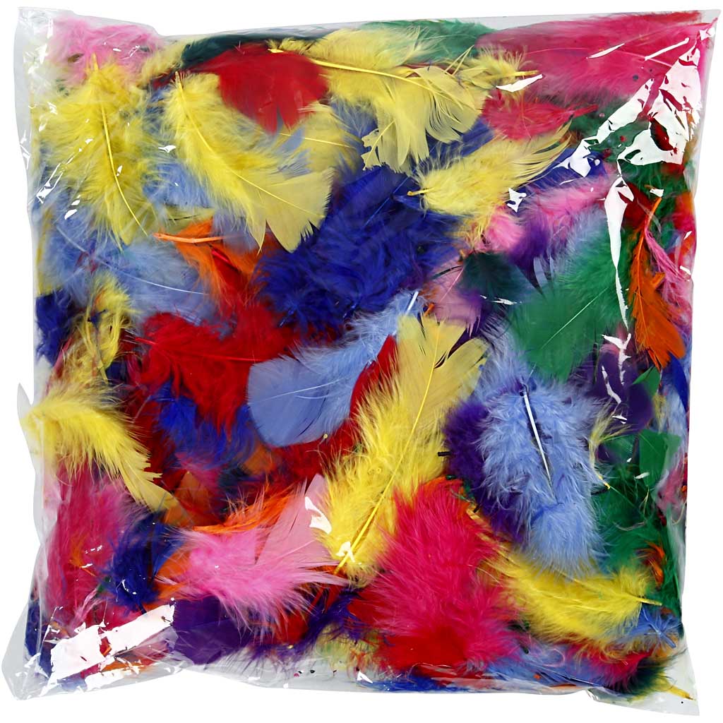 Creativ company veren in diverse kleuren 7-8cm, 50gr