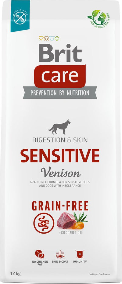 Brit care grain-free sensitive digestion skin hert - hondenvoer - 3 kg