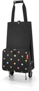 Reisenthel foldabletrolley boodschappentrolley - opvouwbaar - polyester - 30l - dots zwart