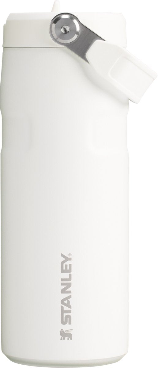 Stanley flip straw 2.0 waterfles met rietje 0.47l - 10 uur koud - 2 dagen koud met ijs - roestvrijstalen drinkfles - bpa vrij - lekvrij - vaatwasserbestendig - frost
