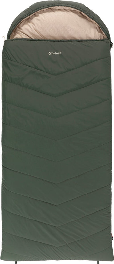 Outwell caldera lux xl green slaapzak dekenmodel +8 c 220 x 100 cm