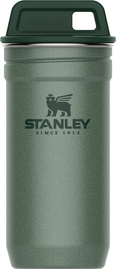 Stanley adventure nesting shot glass set 0.59ml - bpa vrije shotglazen - roestvrijstalen borrelglazen - makkelijk opstapelen en opbergen - vaatwasserbestendig - hammertone green