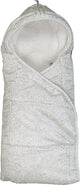 Lodger wrapper - wikkeldeken voor autostoel - wit - 0-9 maanden - winddicht warm - omslagdoek baby