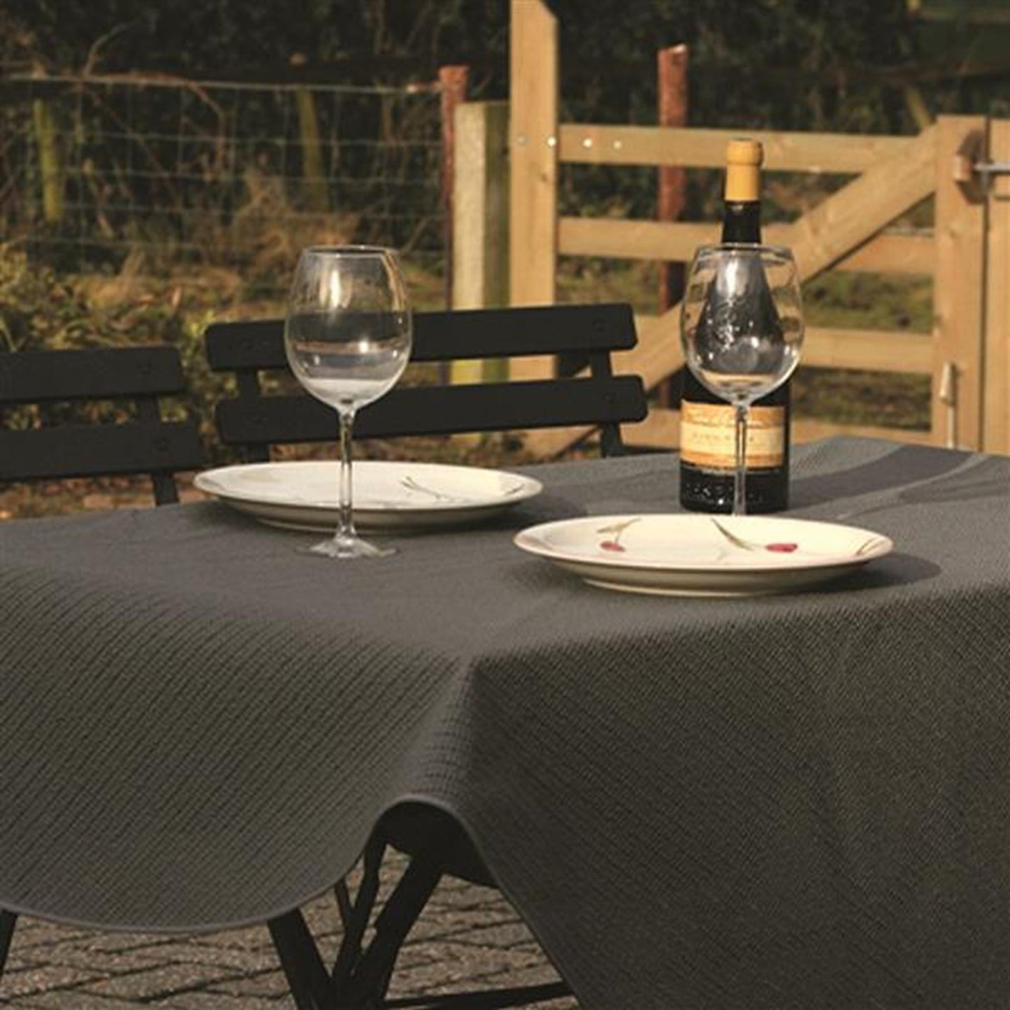 Wicotex tafelkleed margerita 130x160cm rechthoekig grijs