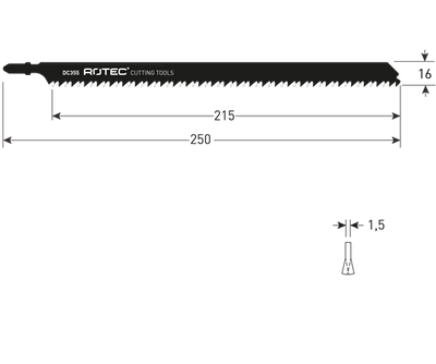 Rotec decoupeerzaagblad dc355 (2st)