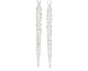 Decoris kersthanger ijspegel acryl met glitter transparant zilver dia1,5cmx14,5cm set a 2
