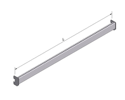 Stellingmateriaal dwarsbalk perfo lengte 100 diepte 20 zilver