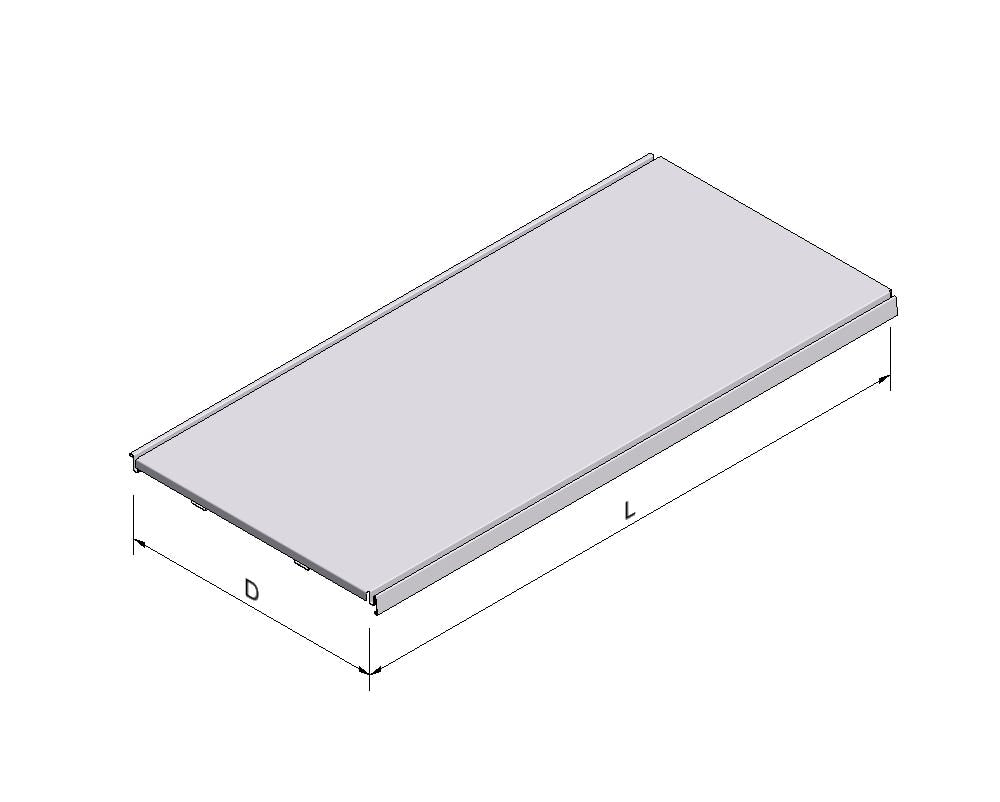 Stellingmateriaal legbord lengte 100 diepte 47 zilver