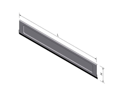 Stellingmateriaal plint hoogte 16 diepte 47 zilver