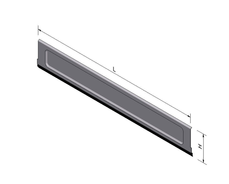 Stellingmateriaal plint hoogte 16 diepte 47 zilver