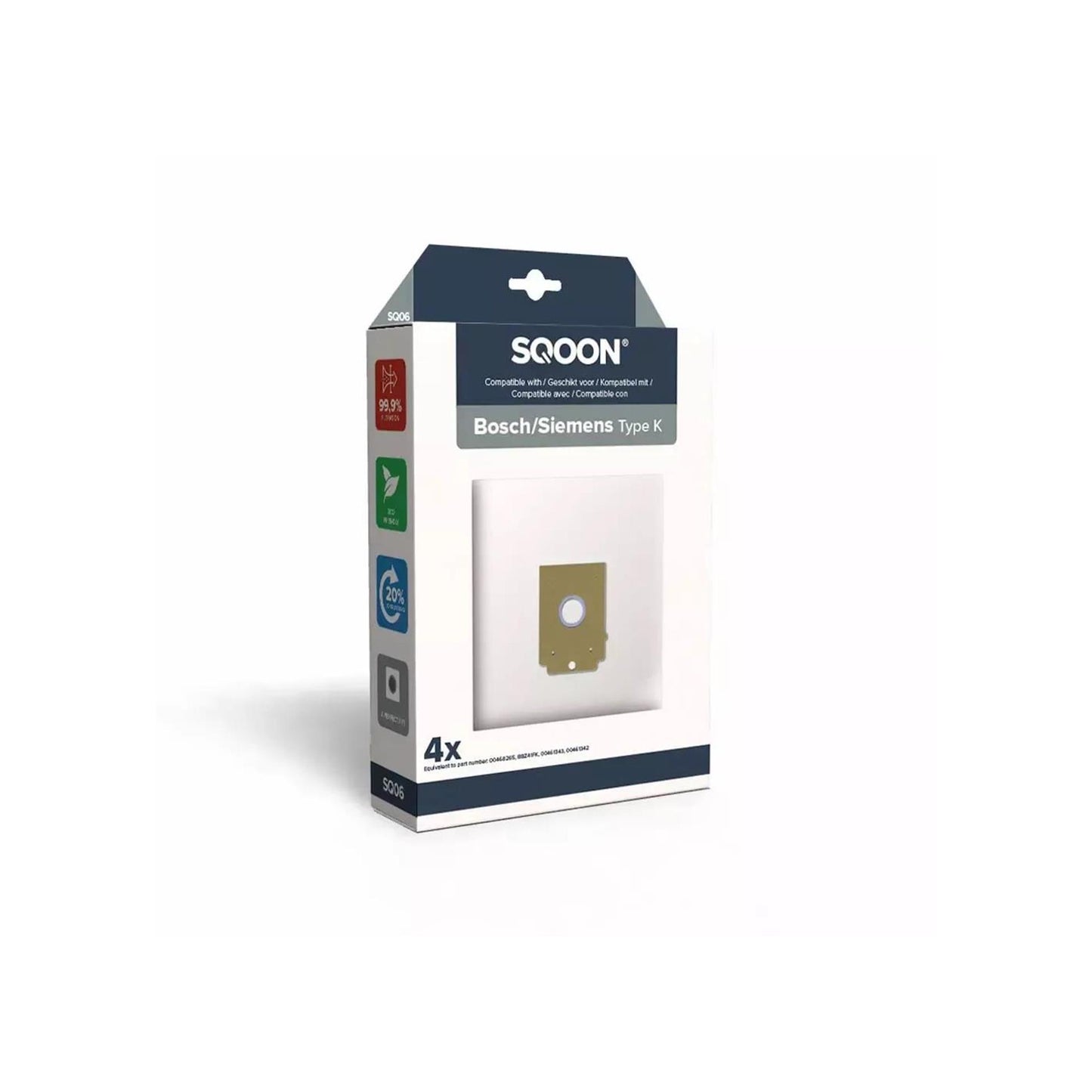 Sqoon stofzuigerzak bosch siemens type k
