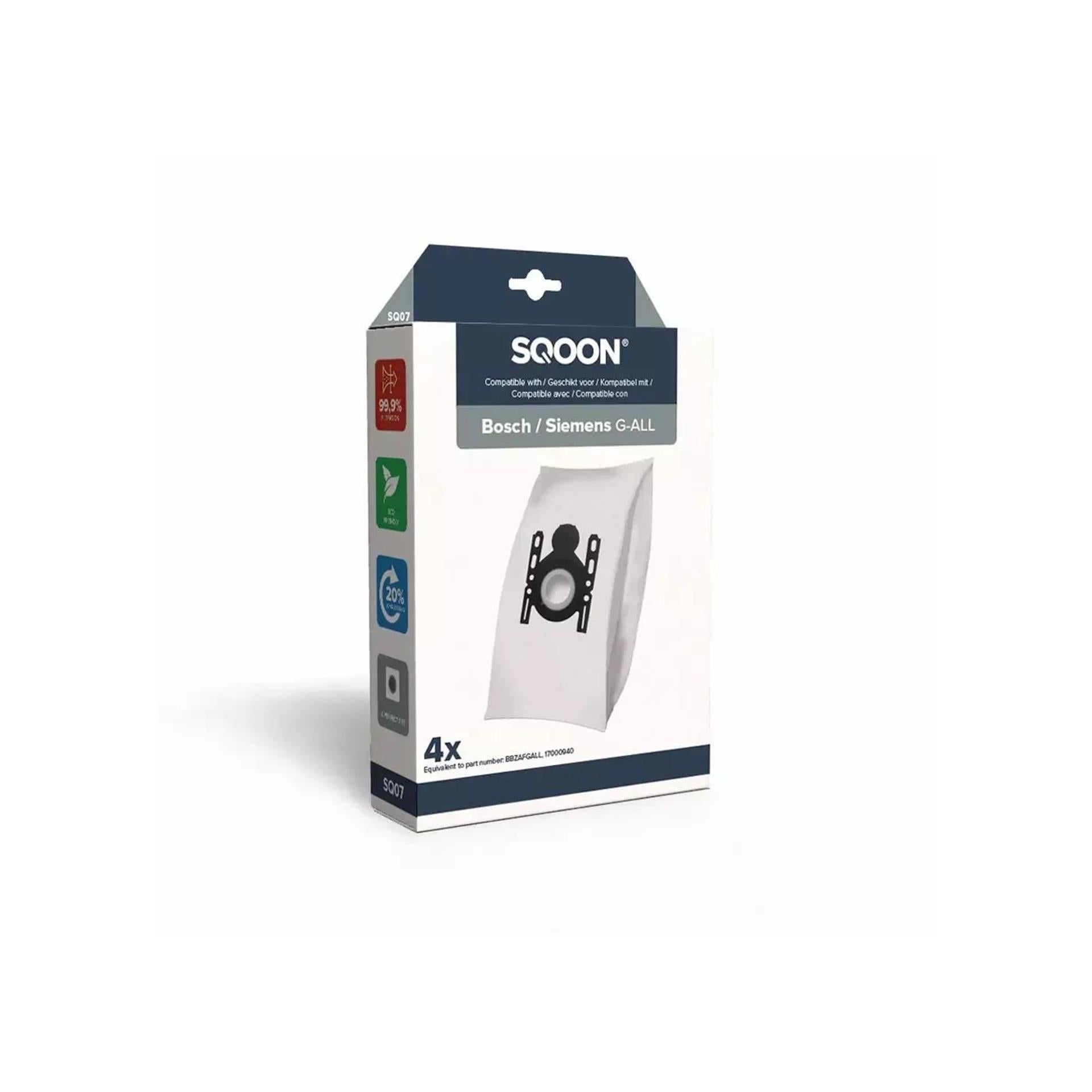 Sqoon stofzuigerzak bosch siemens g-all doos a 4 stuks
