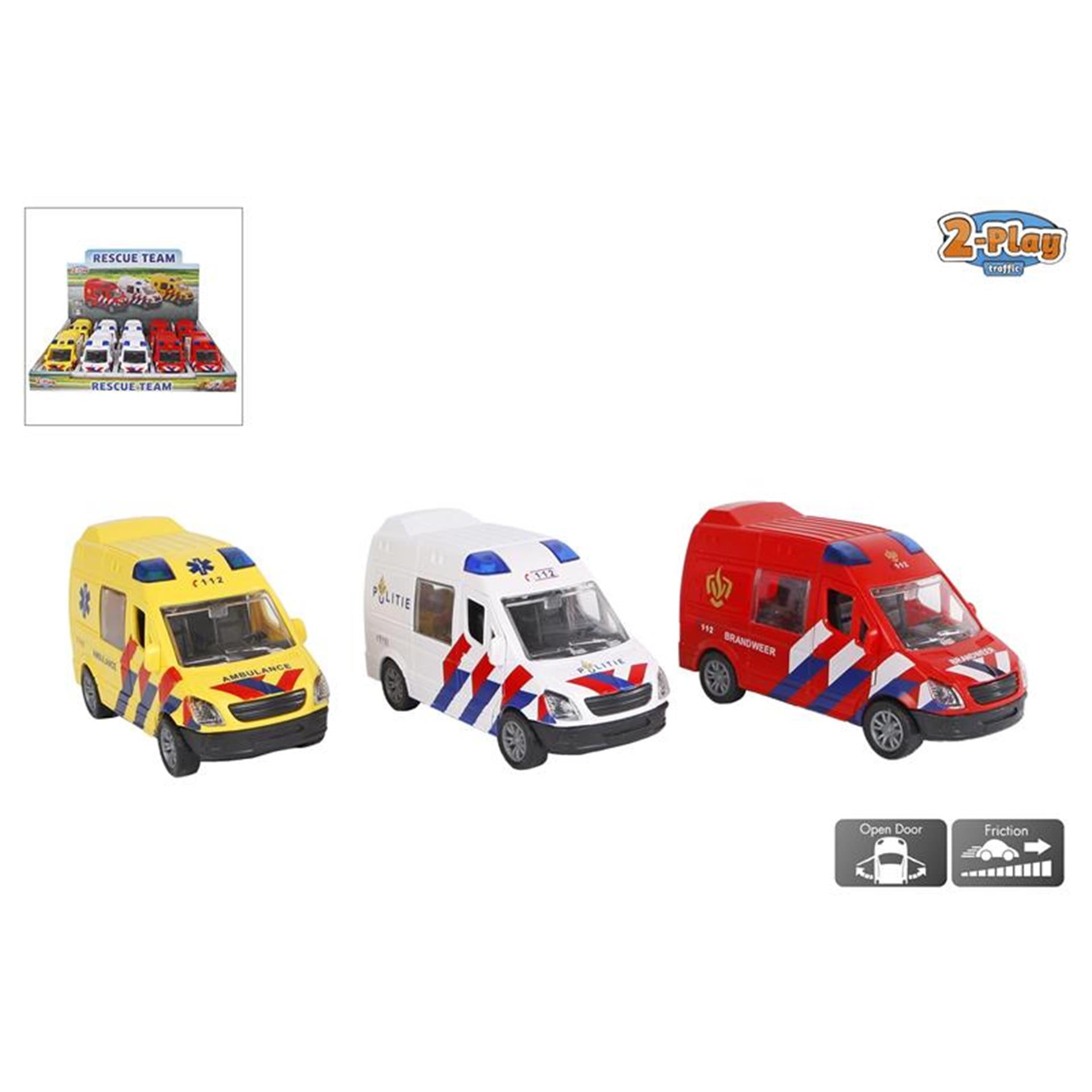 2-play 1-1-2 voertuig frictie 1:32 12,5cm