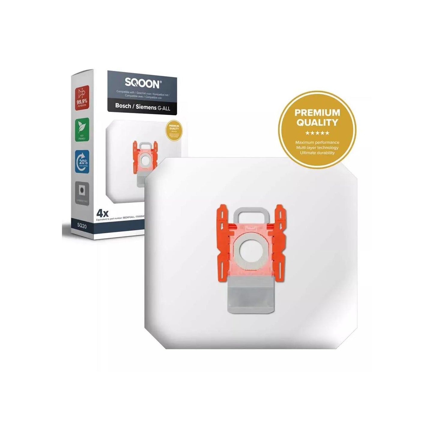 Sqoon stofzuigerzak bosch siemens g-all 3d pro