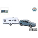 Kids globe volvo ex90 met dethleffs caravan die cast pull back 30cm