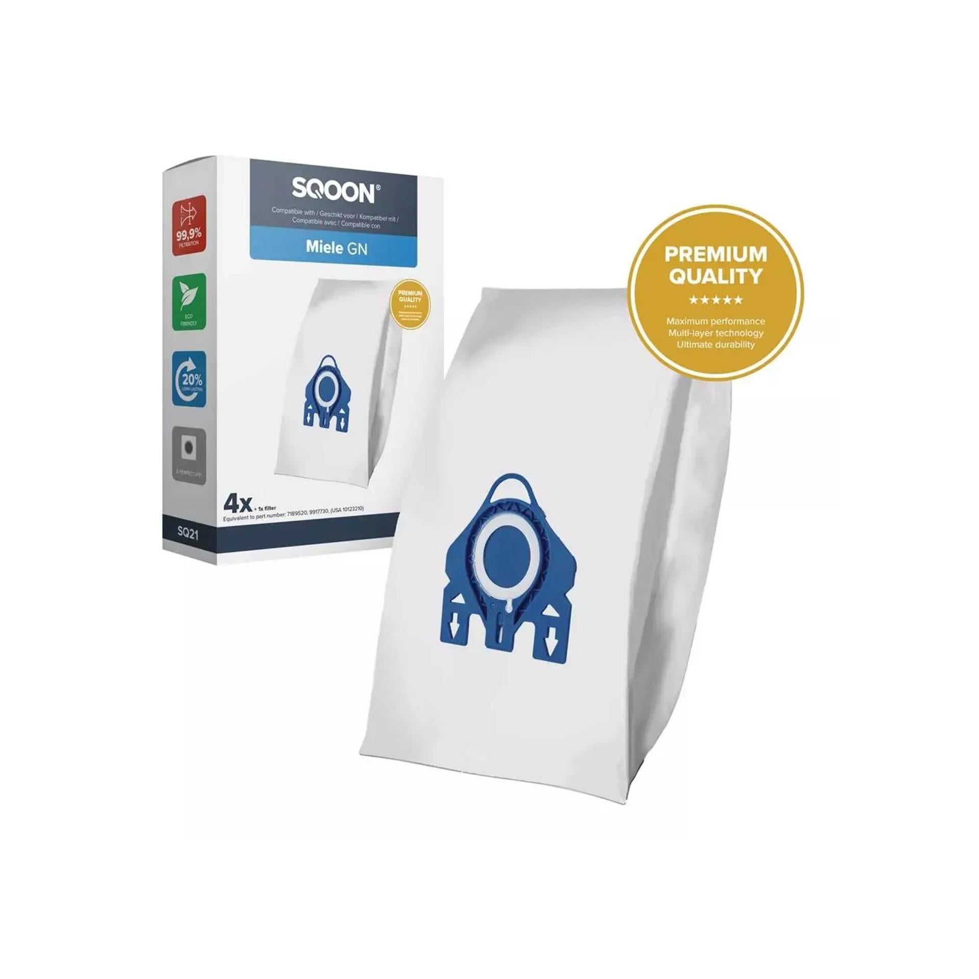Sqoon stofzuigerzak miele g n 3-d pro doos a 4 stuks