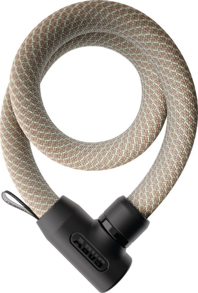 Abus fietsslot textiel-kettingslot - yarnit™ 4004k - security level 7 - beige - 110 cm - geschikt voor elektrische fietsen en stadsfietsen - lichtgewicht - slechts 0,88 kg