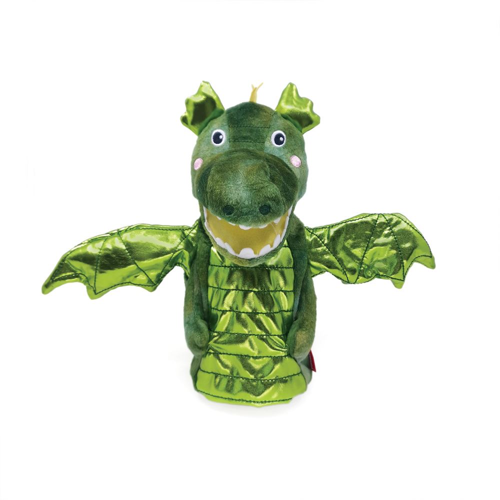 Handpop draak. 25 cm. 3+