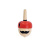 Draaihoed met houten tol. de griek. 5+