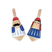 Set houten tollen grieks figuren. 5+ - afbeelding 1