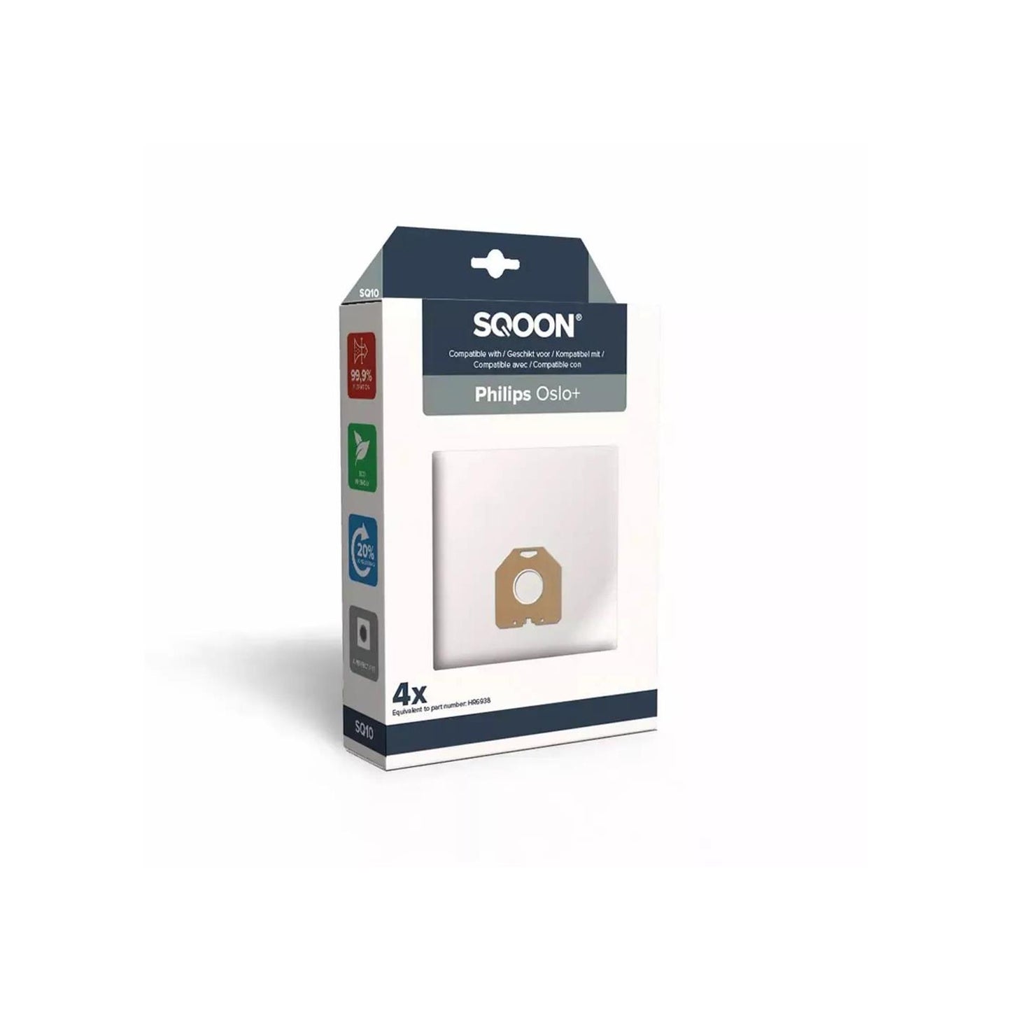 Sqoon stofzuigerzak philips oslo 4st