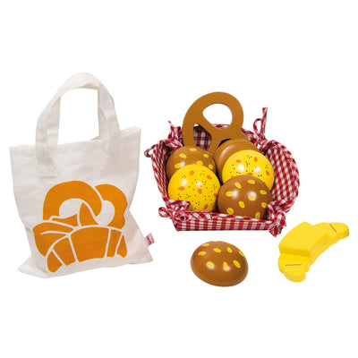 Goki ontbijtmand picknickset met houten brood