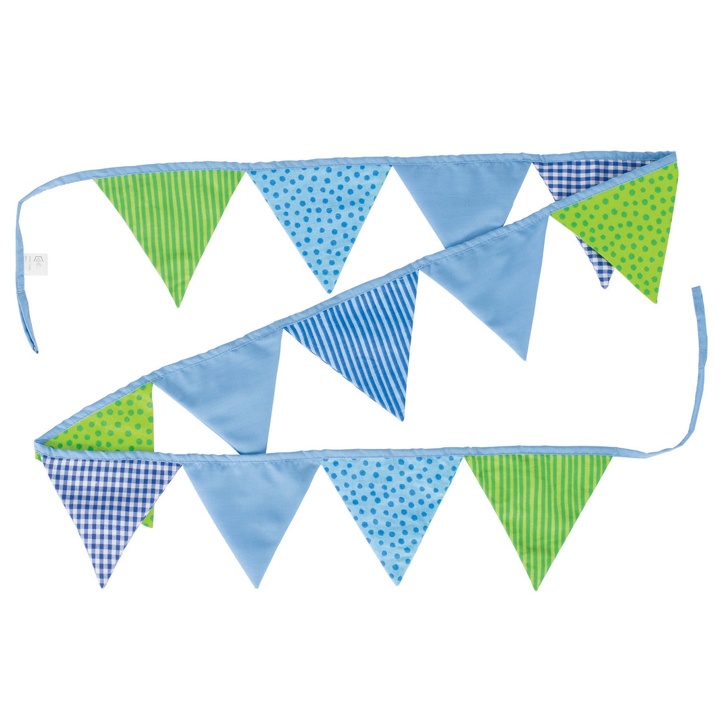 Goki katoenen vlaggenlijn blauw groen