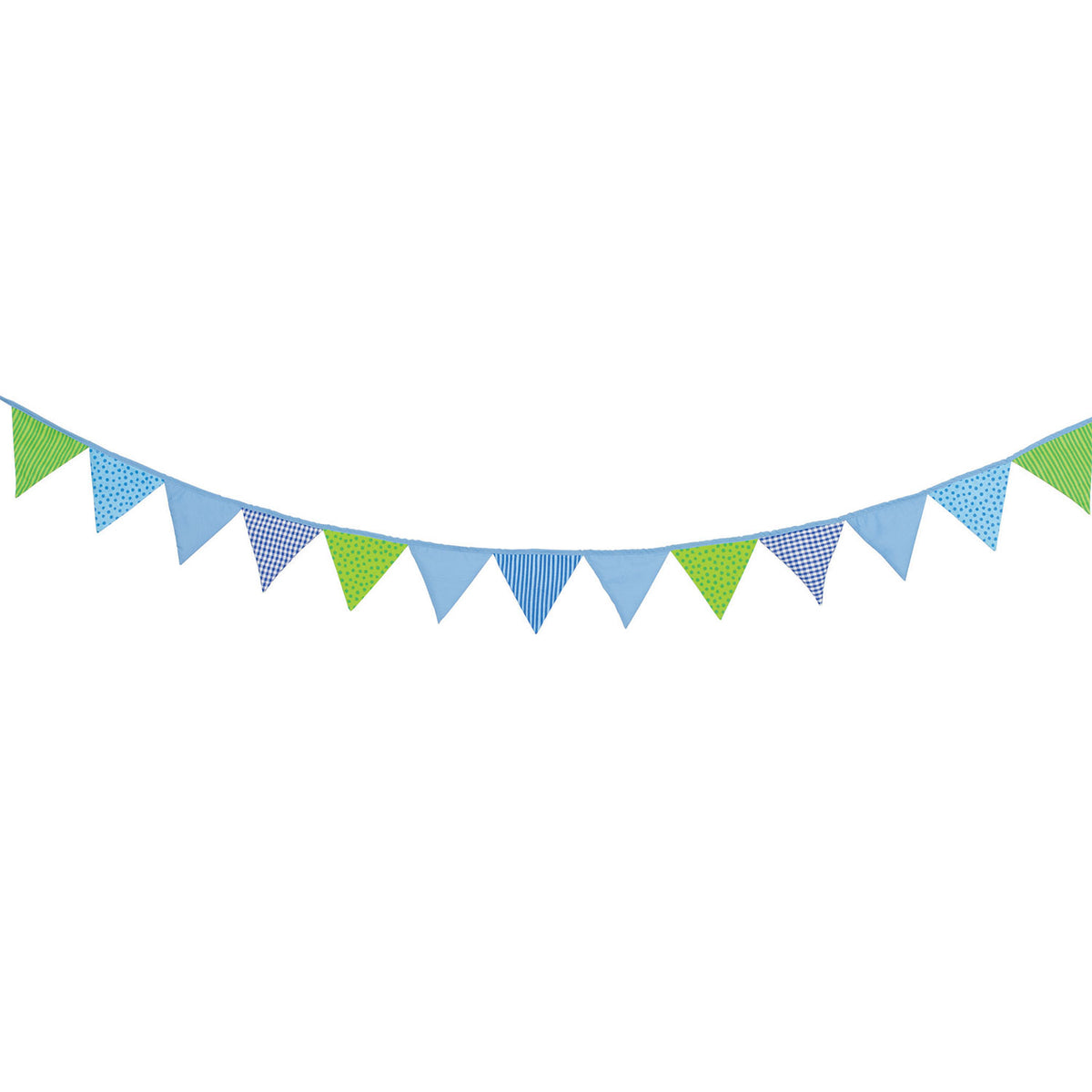 Goki katoenen vlaggenlijn blauw groen