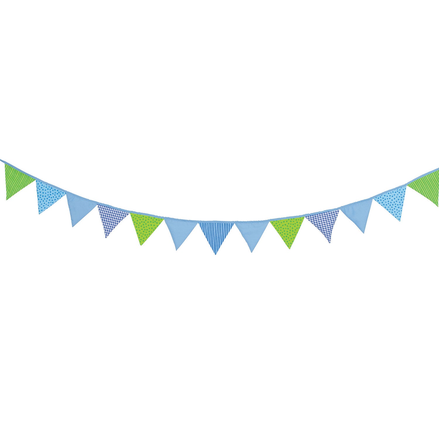 Goki katoenen vlaggenlijn blauw groen