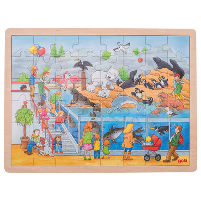 Goki Houten Legpuzzel Dierentuin, 48st.